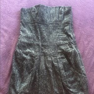 Strapless Zara dress, size M, black pattern